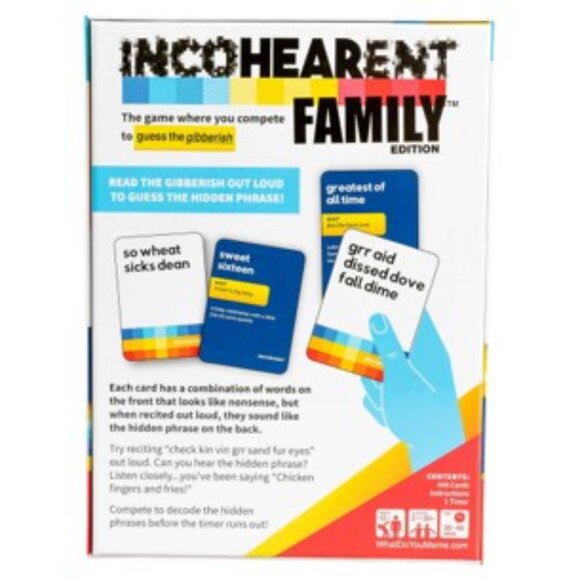 Incohearent Family Edition Card Game - Guess the Gibberish - Fun Game Night NWT - Picture 7 of 8